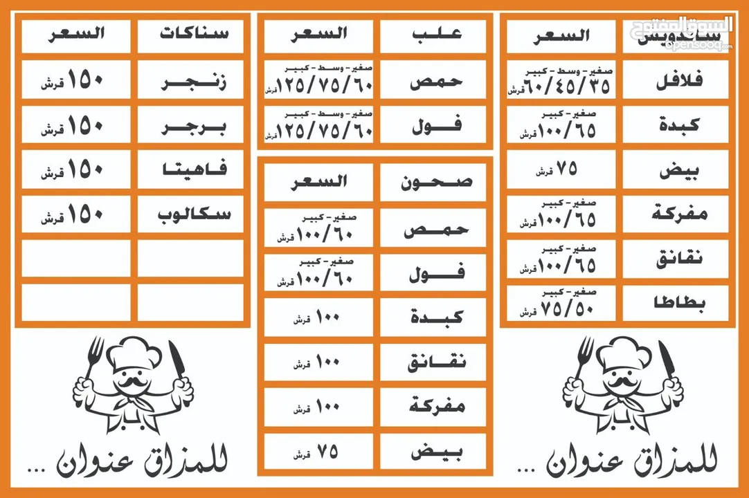 فرصه استثمارية مطعم للبيع بسعر مغري.