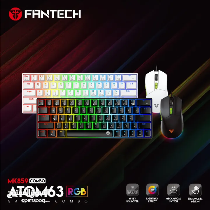 Fantech Atom63 MK859c Mechanical Gaming Keyboard & Mouse Arabic/English