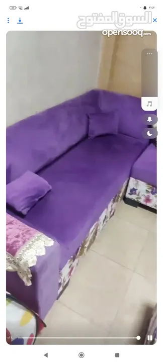 كنب وطاولة كزاز مورده مع الكراسي