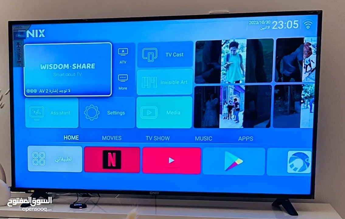تلفزيون للبيع شبه جديد ماركه ONIX
