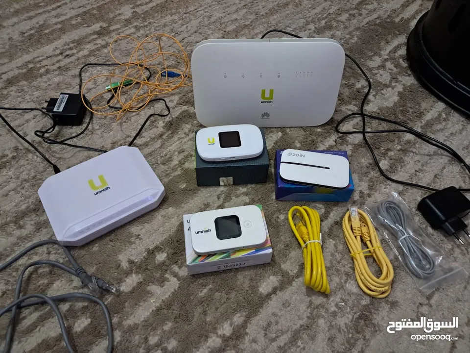 جهاز ثابت راوتر أمنية EVO 4G مستعمل بحالة ممتازة وأجهزة Mifi بحالة الوكالة بالكرتونة غير مستعملة ...