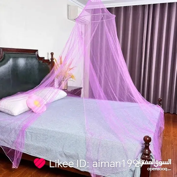 بردايه ناموسيه  ديكور  الحل الامثل و الاضمن لمنع دخول الحشرات نهائيا لاي سرير غرفة نوم مجوز او مفرد