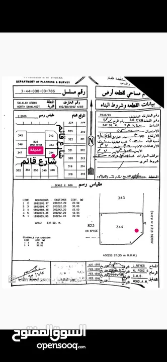 ارض ركنية في صحلنوت الشماليه مربع ز للبيع