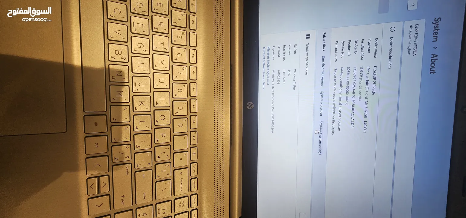 لابتوب HP  Laptop 15s-fq5xxx 512 ssD_16 ram_جيل12