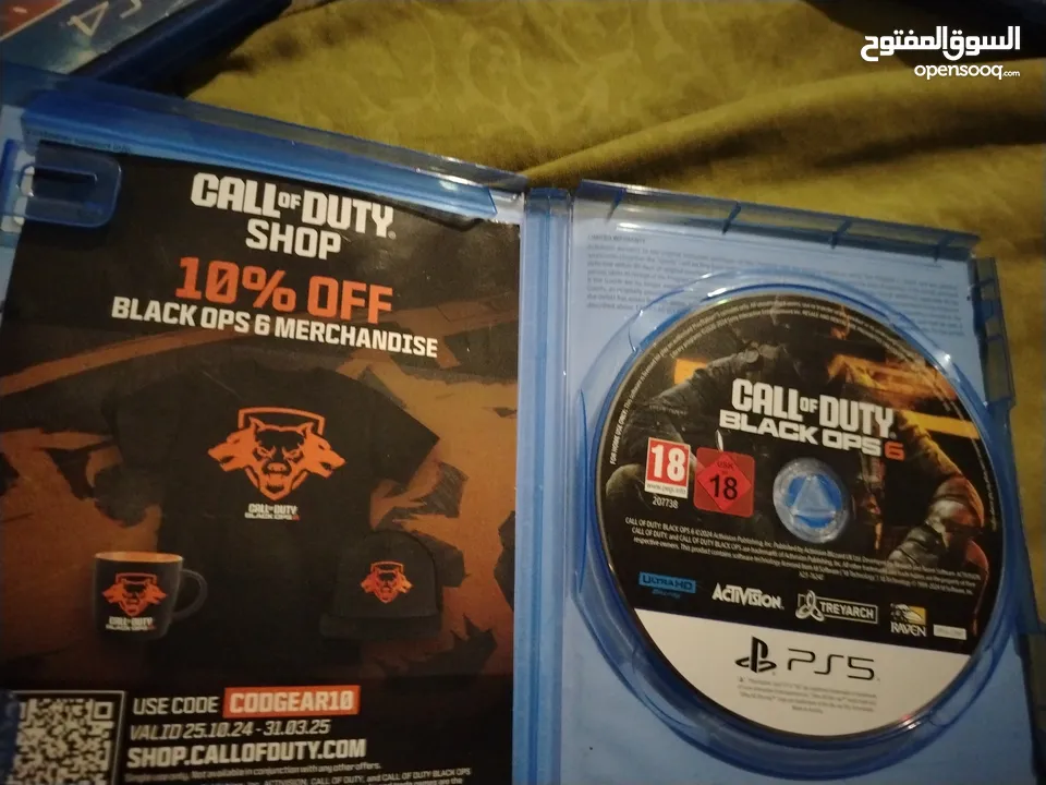 سيديات ps4 and ps5 للبيع سيدي red dead redemptiion 2 /blacl ops 6 world war war2