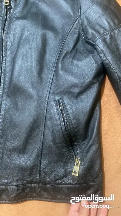 جاكيت جلد بايكر قابل للتفاوض river island leather jacket