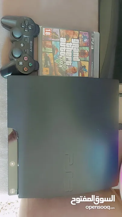 بلاي ستيشن 3 سليم بحاله ممتازه بفتح يوتيوب مع جاتا 5 وفيفا 16 وماين كرافت مع السماعه للبيع