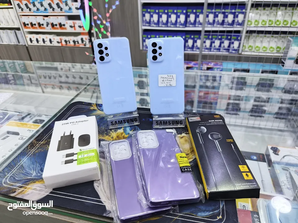 الازرق البارد متوفر SAMSUNG A23 رام 12 جيجا 128 بدون كرتونه معه بكج هدية متوفر توصيل