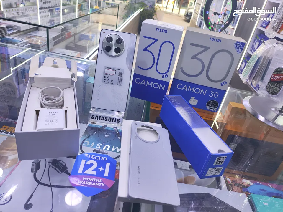 حبه عن الجديده CAMON 30 5G جيجا 512 رام 24 معه كامل اغراضو وسماعه الاصلية متوفر توصيل