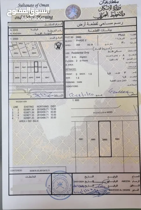 ارض سكنية وسطية للبيع في الخوض السابعة