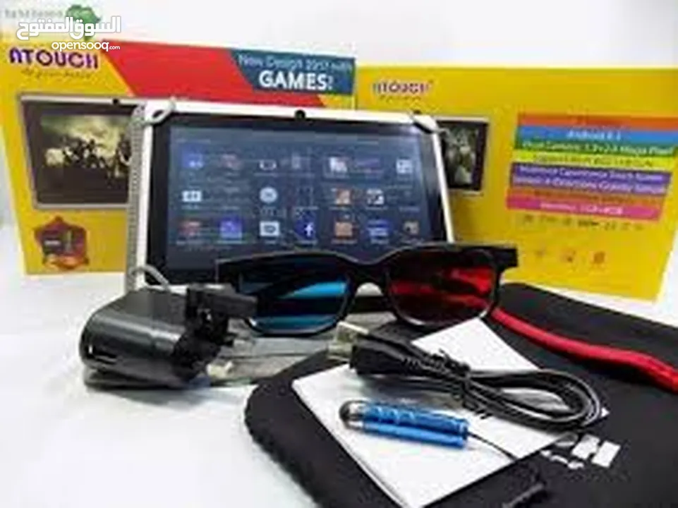 تاب للأطفال تتش مواصفات حلوة والوان حلوة A Touch Tablet Kids أندرويد 6 - شاشه 7 بوصه - رمات 1 جيجا