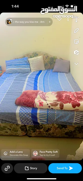 Double bed with medical mattresses