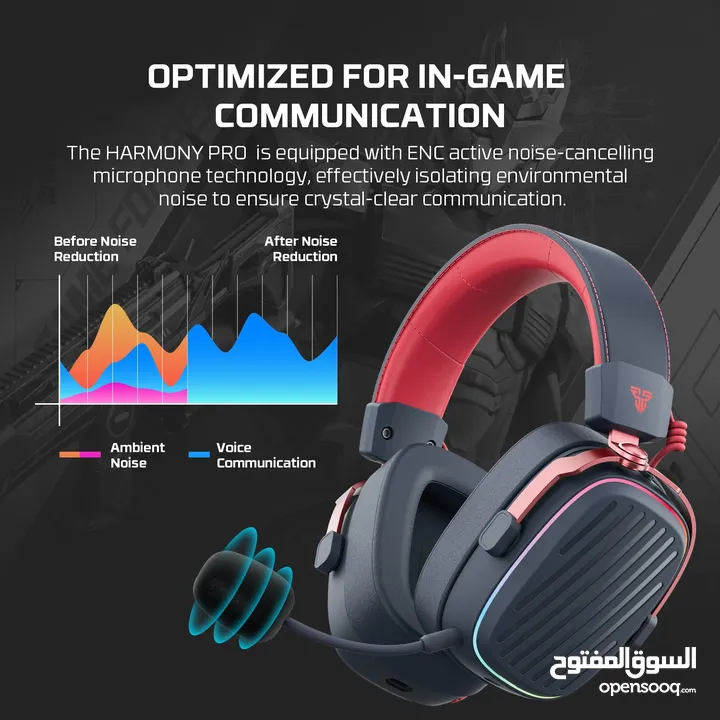 FANTECH WHG02P HARMONY PRO WIRELESS GAMING HEADSET سماعات فانتيك هارخوني كن فانتيك الجديدة كليا