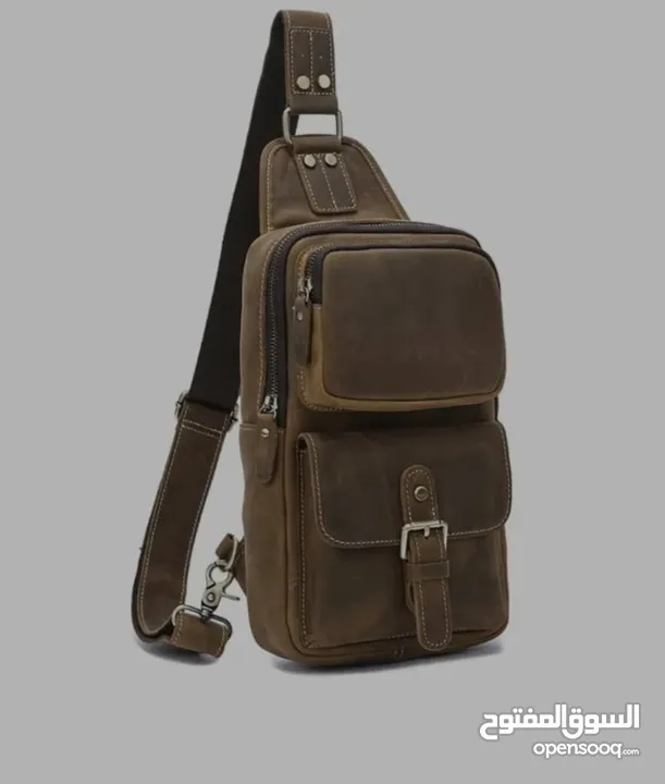 Handmade leather shoulder bags حقائب كتف جلدية مصنوعة يدويا