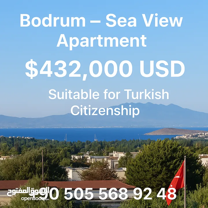 Panoramik deniz manzaralı satılık daire