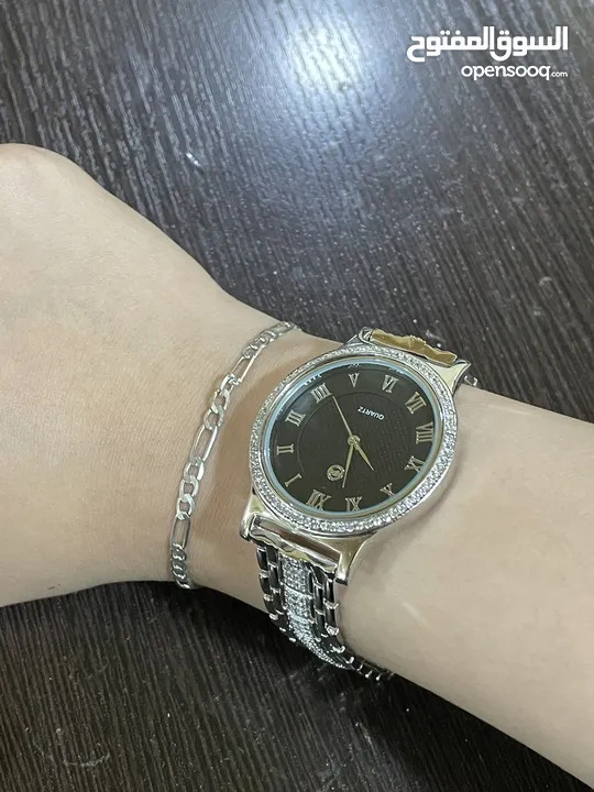 ساعه فضه 925 نسائيه فاخره للبيع بسعر خيالي