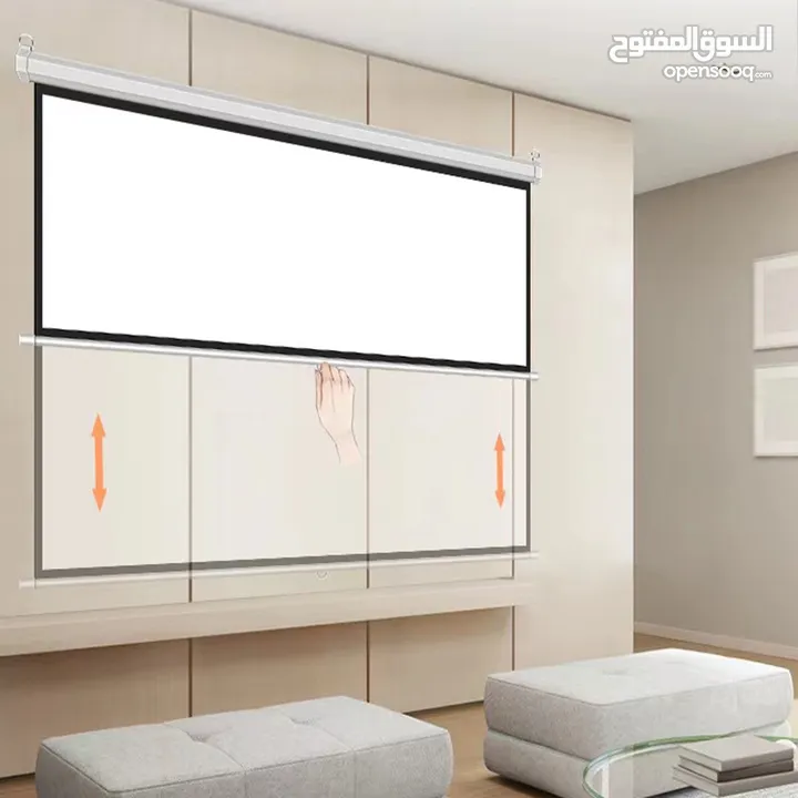 شاشة عرض للبروجكتر يدوية قياس 160*160سم ،، عرض خاص فقط  مع التوصيل المجاني داخل عمان