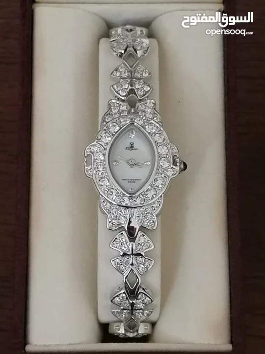 ساعه نسائية Louis Cardin فضة اصليه جديده للبيع