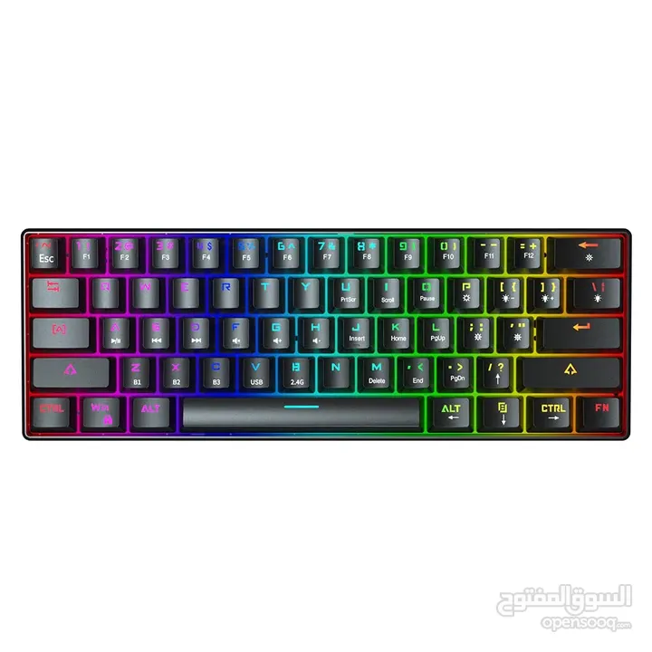 كيبورد ميكانيكي سلكي R8 - 1037 PRO MINI USB TO TYPE C WIRED KEYBOARD BLUE SWITCH 60%