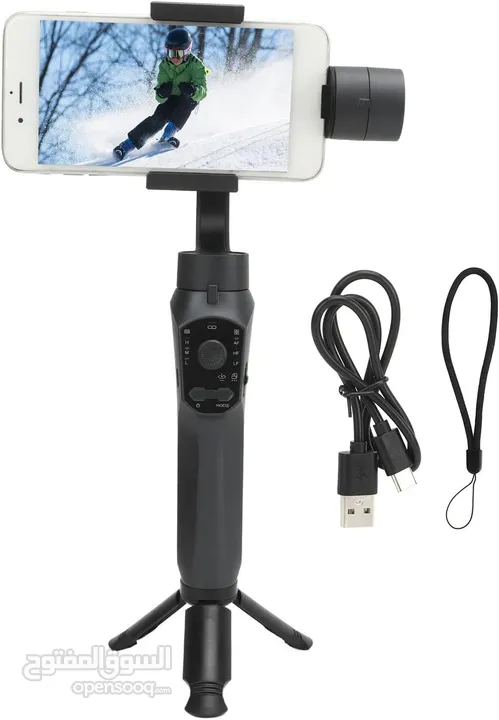 المثبت الذكي المضاد للاهتزاز (حامل بانورامي)Smartphone Gimbal Stabilizer, F10 Handheld 3-Axis Phone