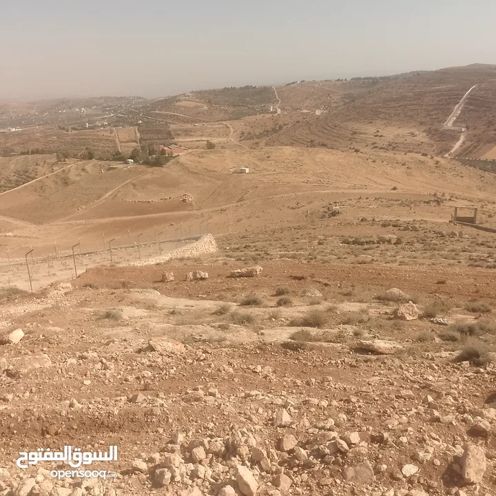 قطعة ارض شرق جرش مرويه من بئر ارتوازي مطله ومرتفعه بسعر مغري متوفر أكثر من 50 قطعه في نفس المنطقه