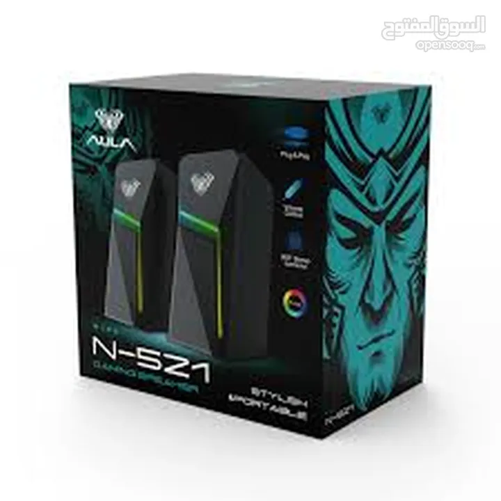 سماعات كمبيوتر جيمنغ  مضيئة مميزة  Aula Speaker N-521 Gaming RGB Lights OG