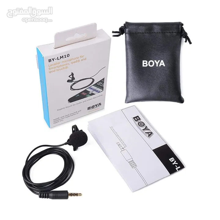 ميكرفون للموبايل  BOYA   Lavalier Lapel Clip-on Omnidirectional Condenser Microp