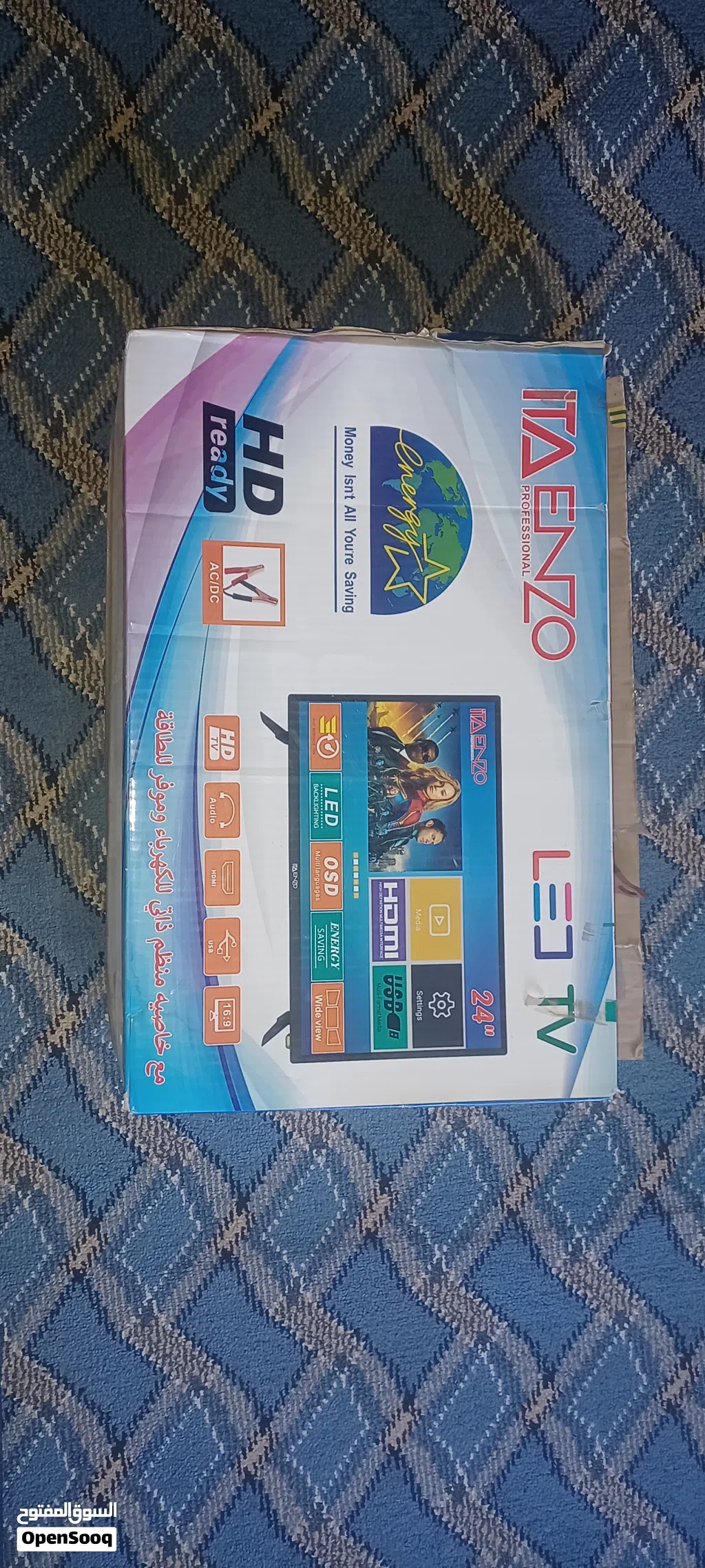 شاشه ITA ENZO مستدخم اقل من شهر بكرتونها وجميع توابعها 1.