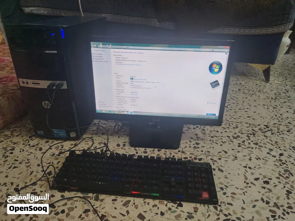كومبيوتر hp مكتبي للبيع