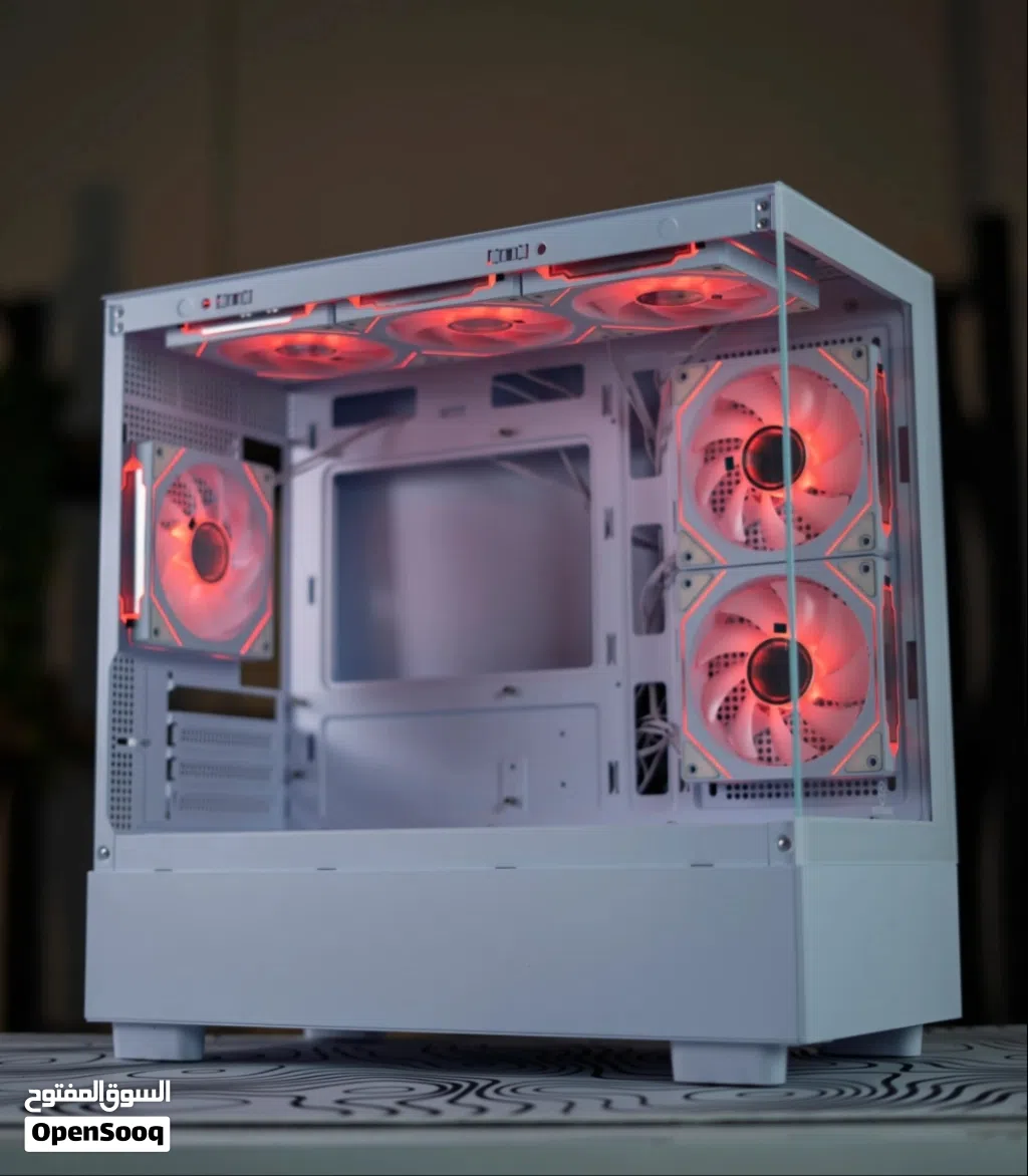 Black and white Lone Warrior M-ATX PC Case + 6 Fans