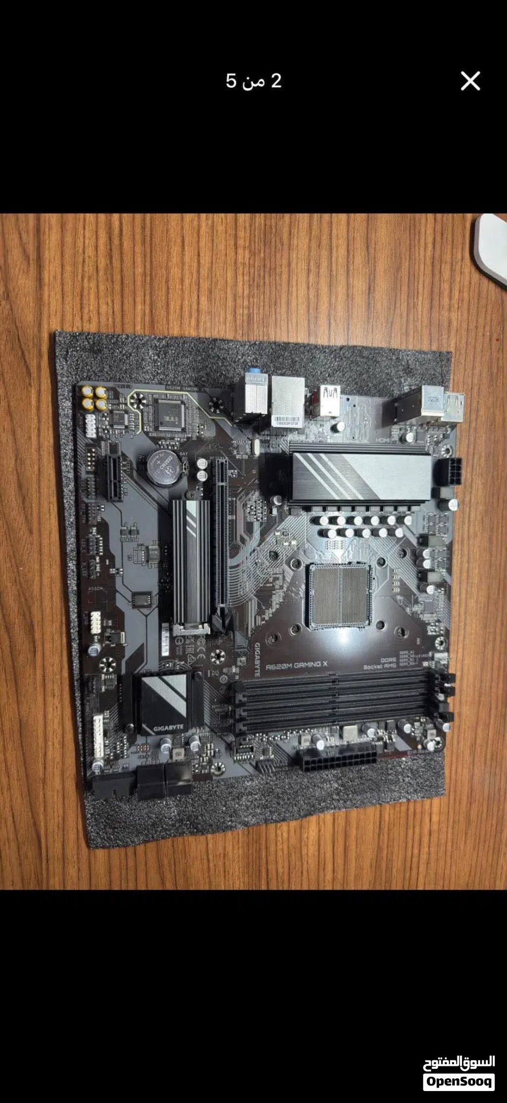 مذر بورد A620 gigabyte am5 بورد حديثة و نضيفة و ضمان السعر 120الف صيدة