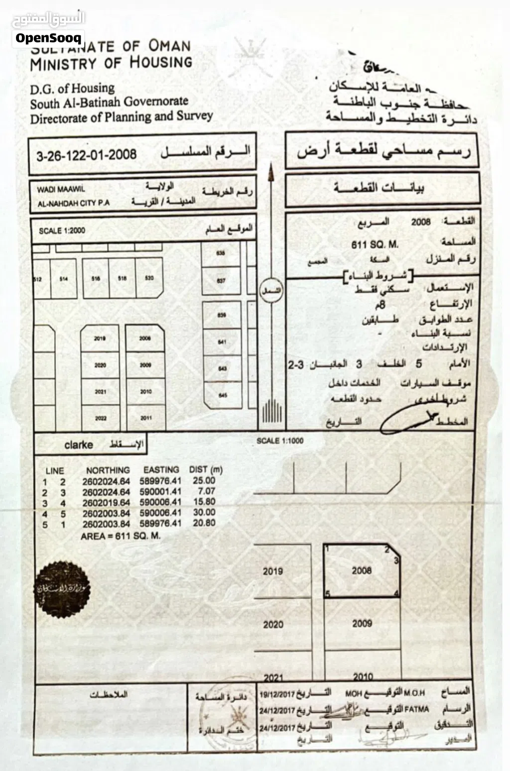 ارض للبيع في وادي المعاول الواسط