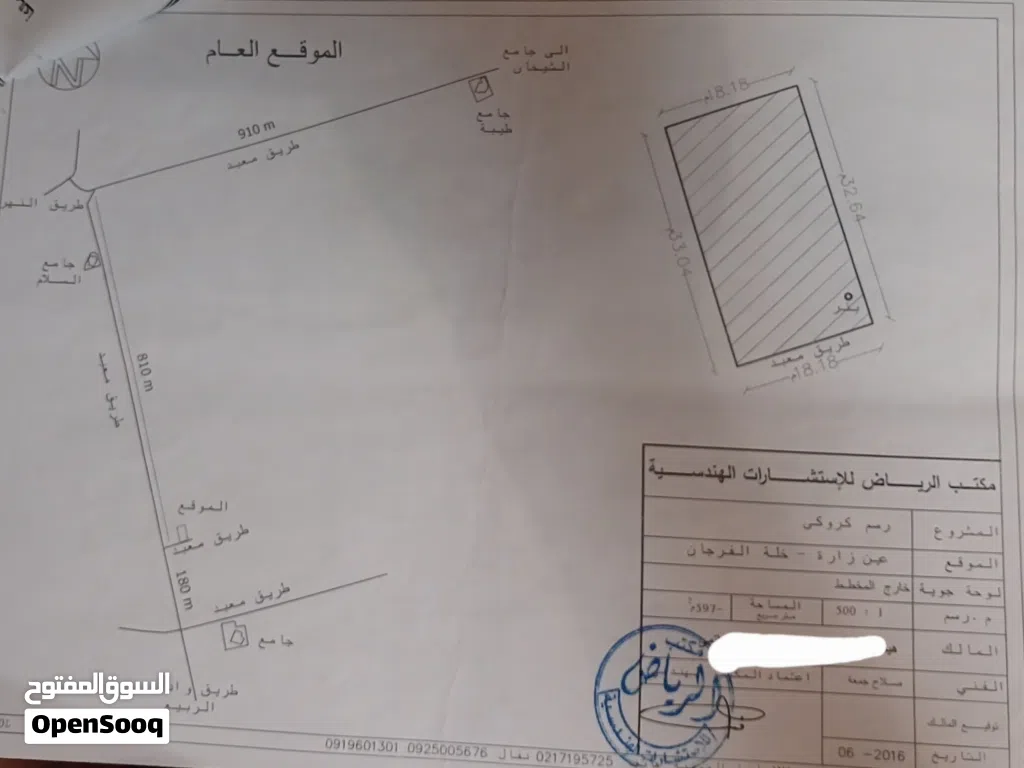 قطعة ارض مساحتها 600 مترمربع بالقرب من الاستراحة الحمراء شارع مسجد السلام بجانب مدرسة دو النورين