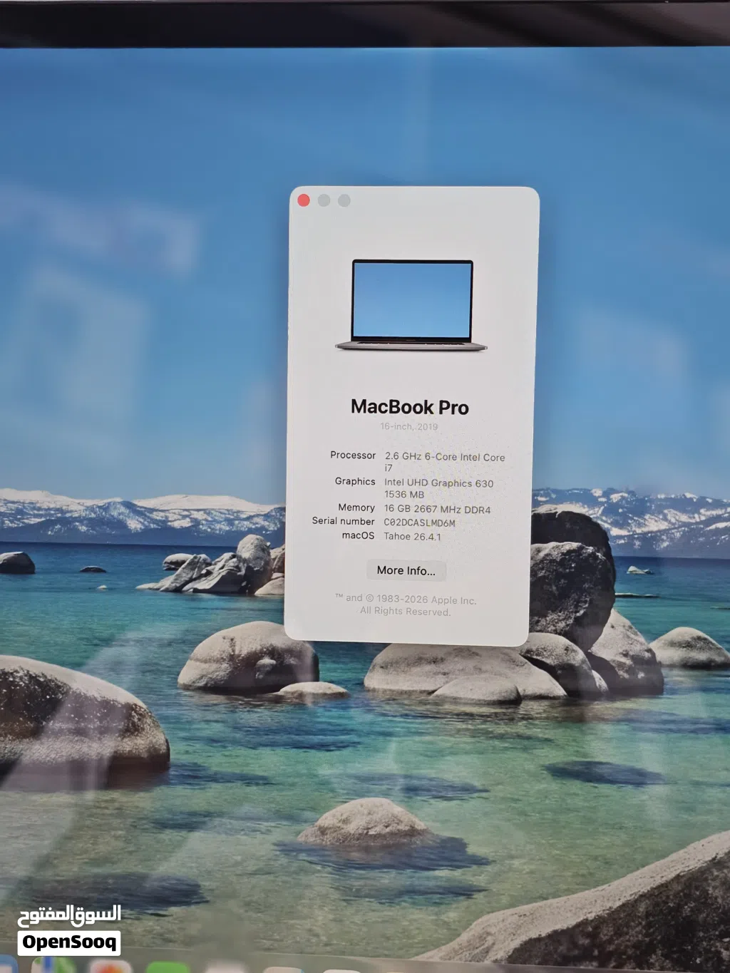 MACBOOK PRO A2141 MODEL 2019 INTEL CORE I7 PROCESSOR 16GB RAM 500GB SSD TOUCH BAR AND ID