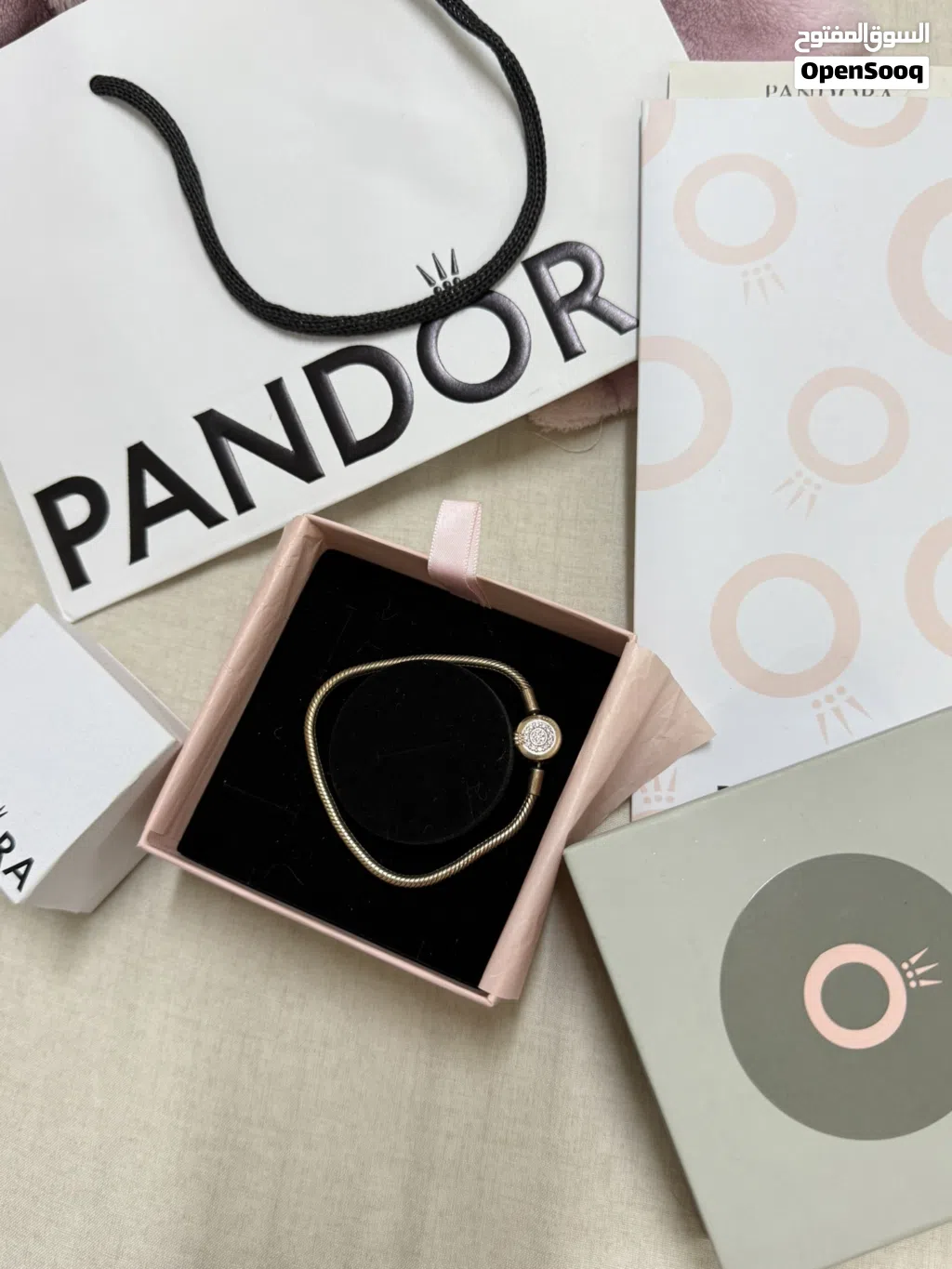 Rose gold pandora bracelet الاصلية !