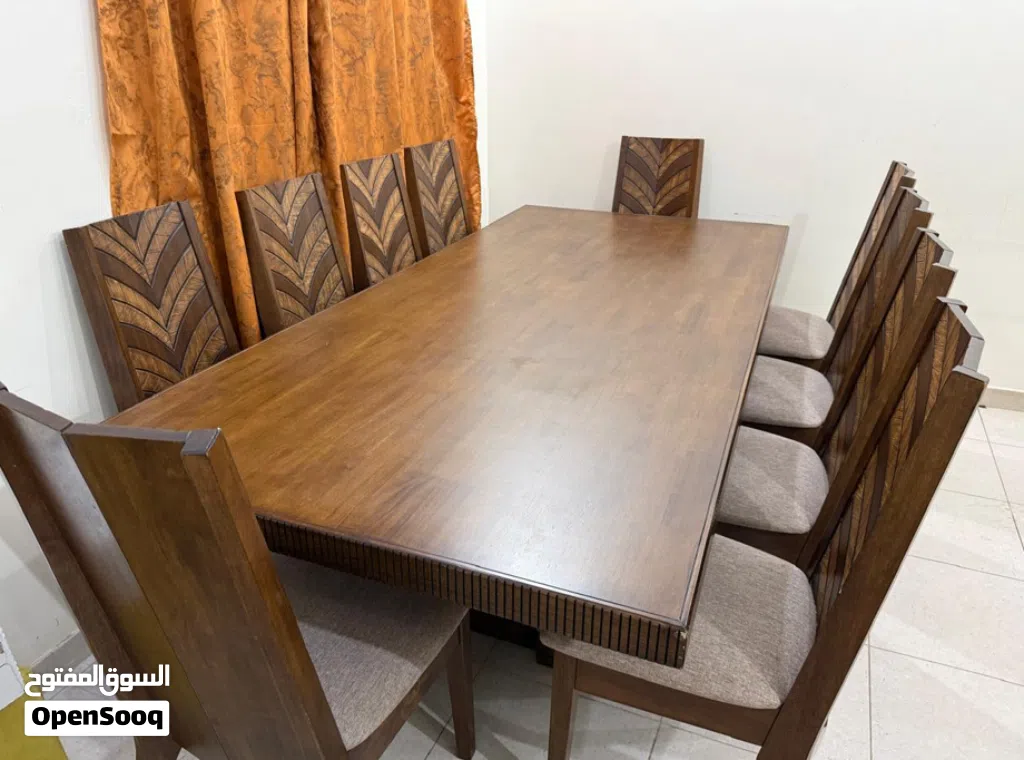 Wooden Dining Table For 10 Person with Buffet Table