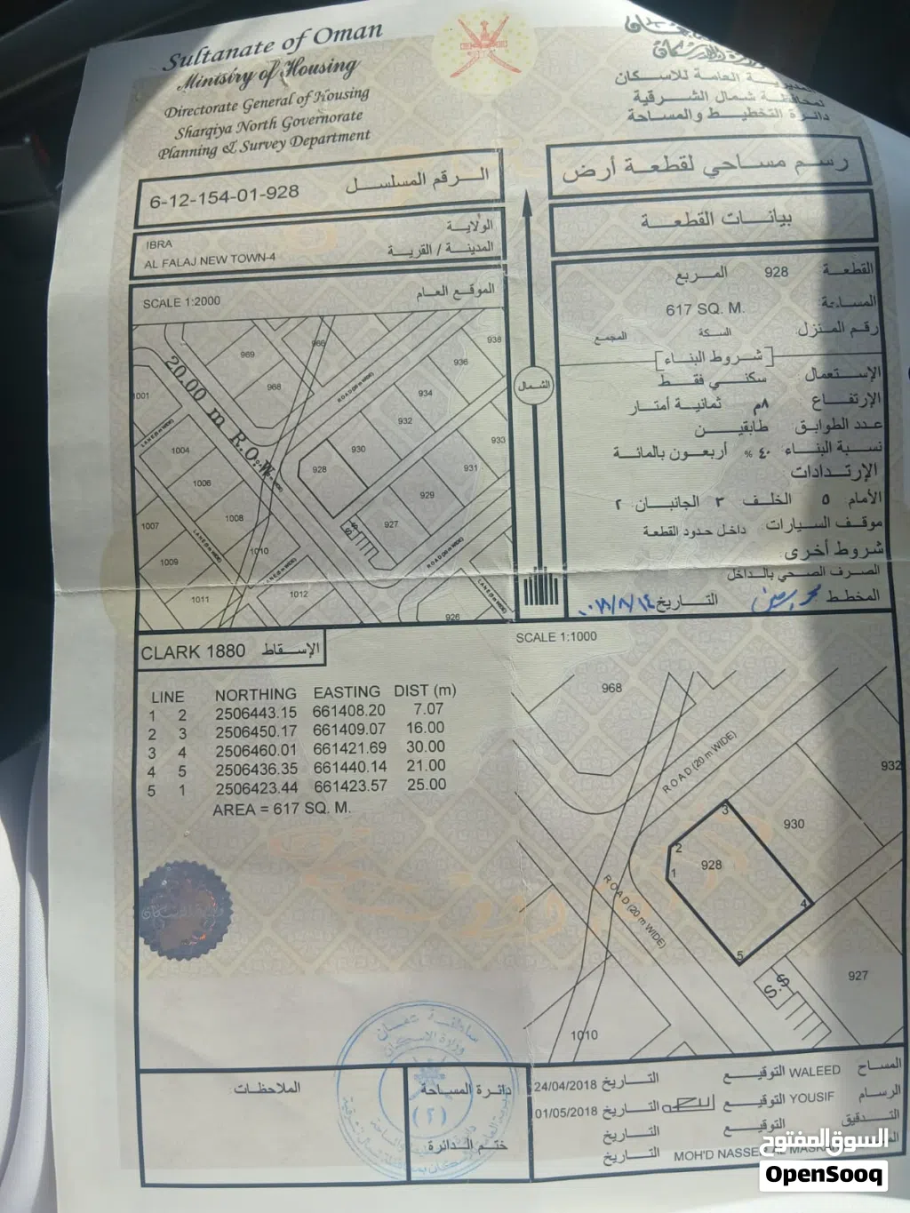كونر المساحه 619