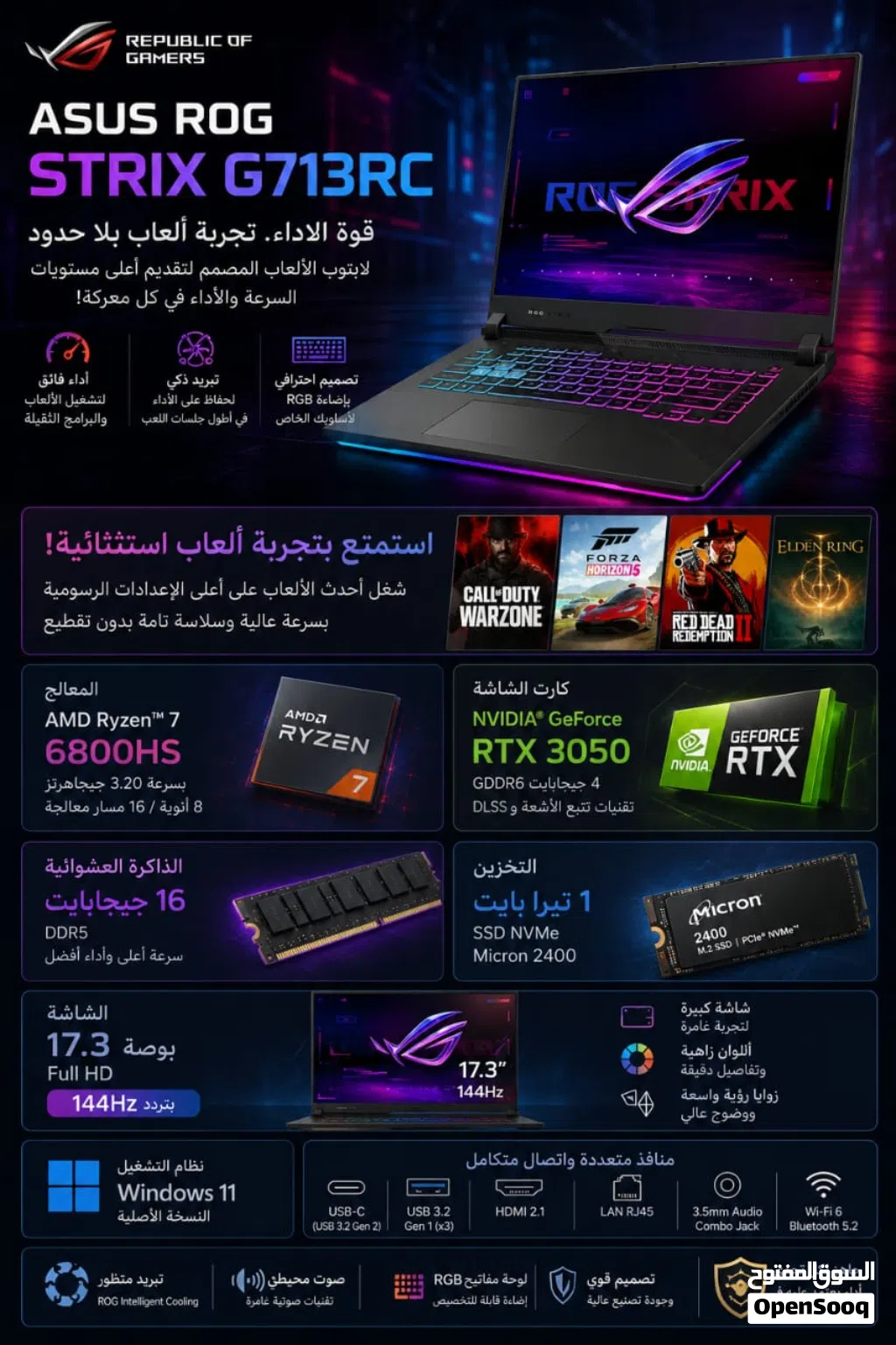 Asus ROG Strix G713RC
