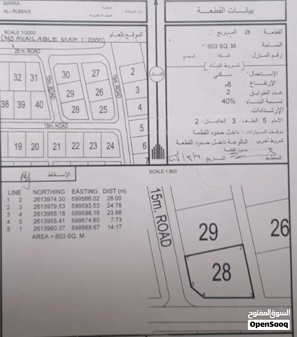 ارض كورنر في الرميس قريب الخط السريع من المالك مباشرتا