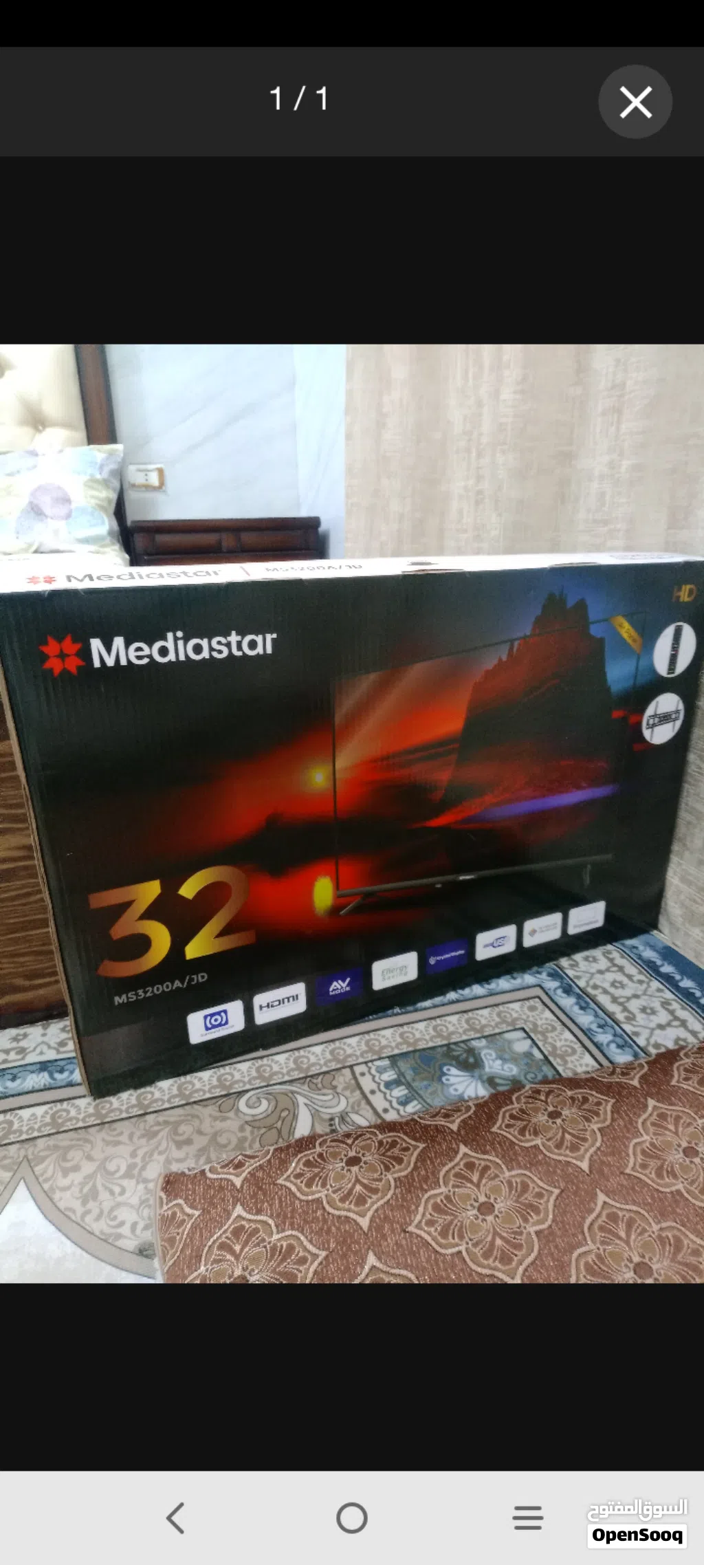 شاشة ميديا استار بالكرتونة جديدة غير مستعمل