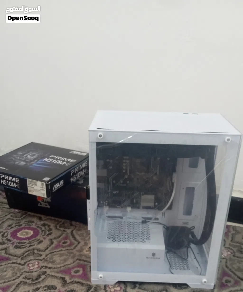سلام عليكم للبيع كومبو i5 11400f البورد h510 من اسوس و مبرد مائي كيس ابيض جديد نقص كارت و رامات و ب