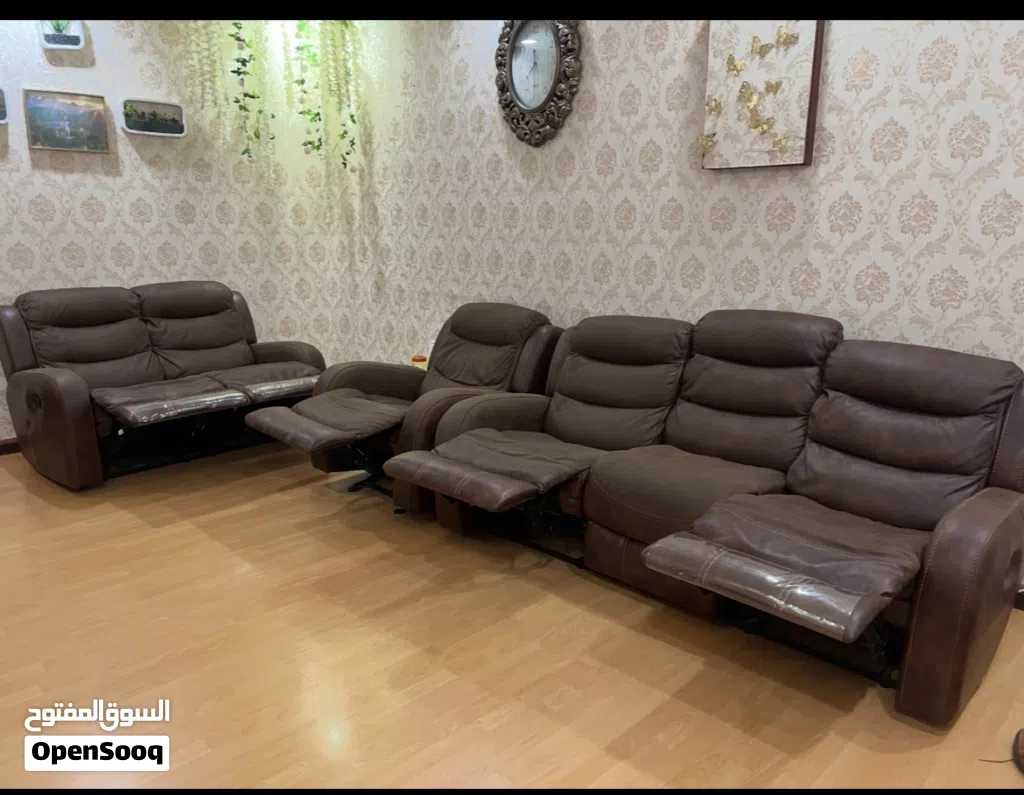 Midas Recliner sofas (3+2+1) original Leather