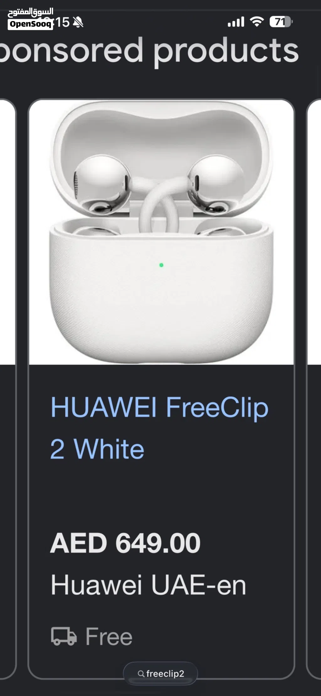 Huawei freeclip 2 white 1year gurantee
