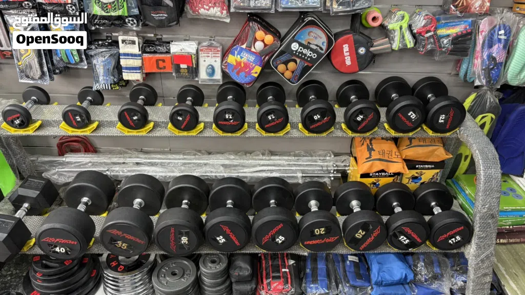 دامبلز فاخر ثقيل Life Fitness متوفر أوزان من 2.5 كغم حتى 50 كغم متوفر لدينا خدمة التوصيل