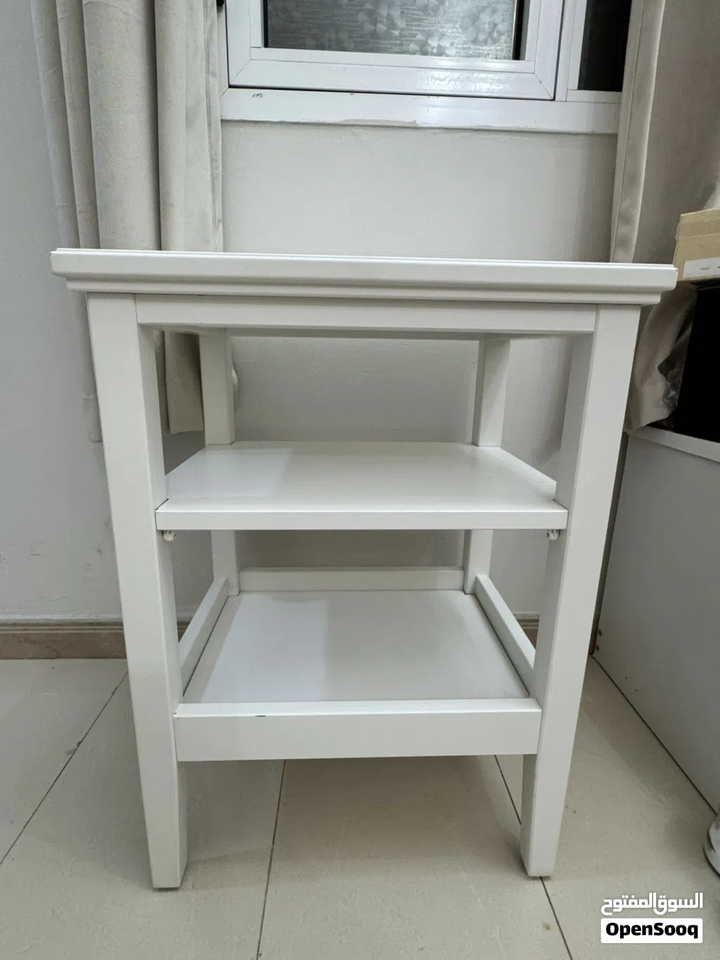 IKEA White Wooden 3-Tier Shelf Unit – Quick Sale