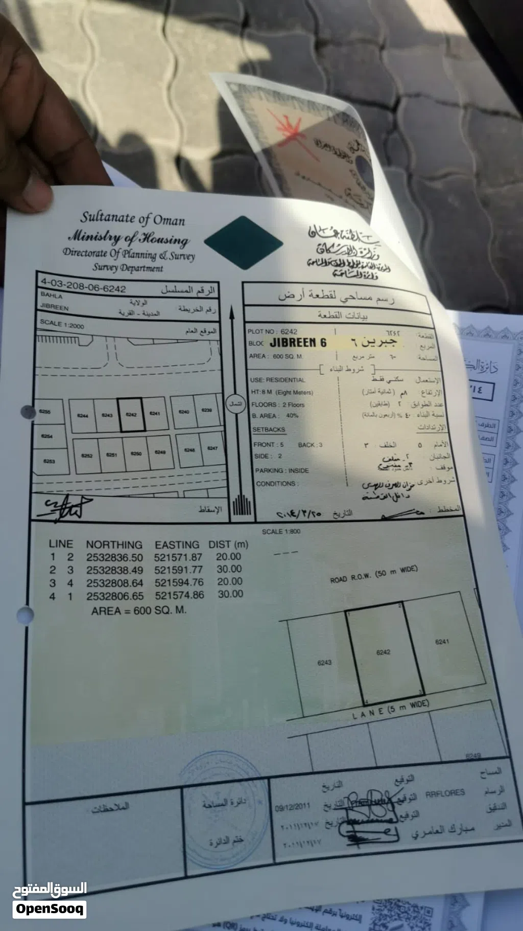 ارض سكنية بهلا ( جبرين الـ6 )