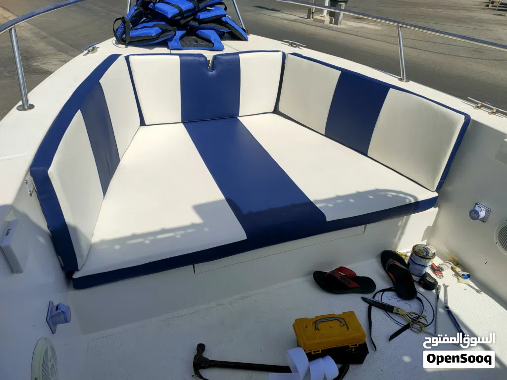 أعمال تنجيد القوارب BOAT COVER MAKING NEW boat Seats cover Changing