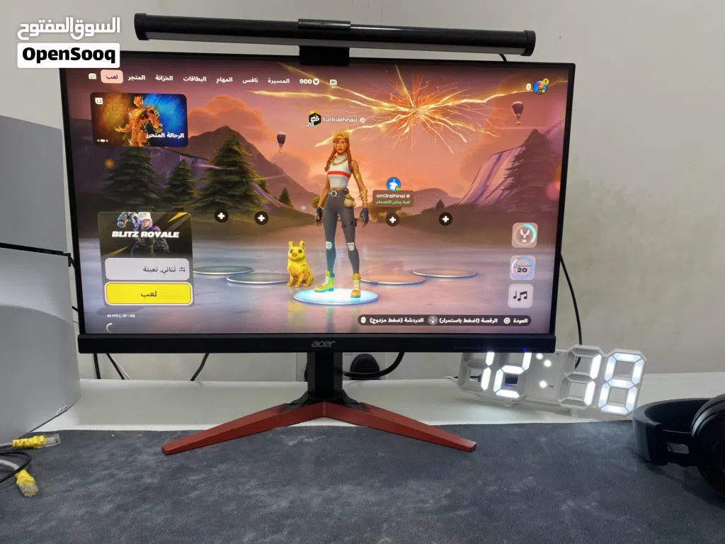 شاشة قيمنق Acer KG251Q احترافية 165Hz و 0.5ms نظيفة جداً