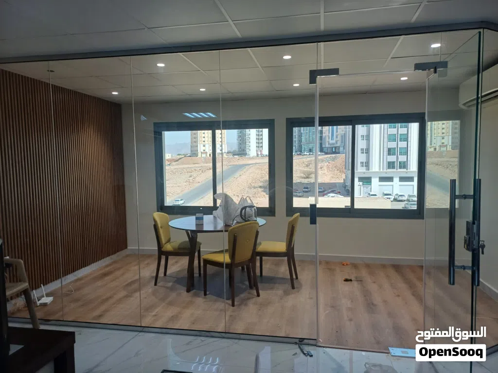 OFFICE design ,AC DUCT, GLASS partition, GYPSUM work, FEET out, FLOORING