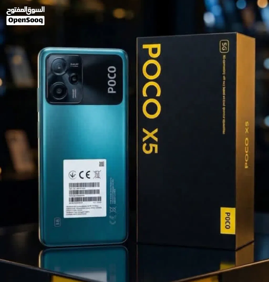 مستعمل ايام poco X5 5G رام 16 جيجا 256 اغراضة والكرتونة الاصلية متوفر توصيل وهدايا